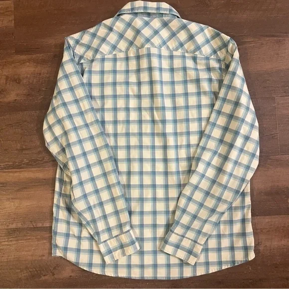 Wrangler Blue and White Plaid Men's Shirt - Picture 5 of 5